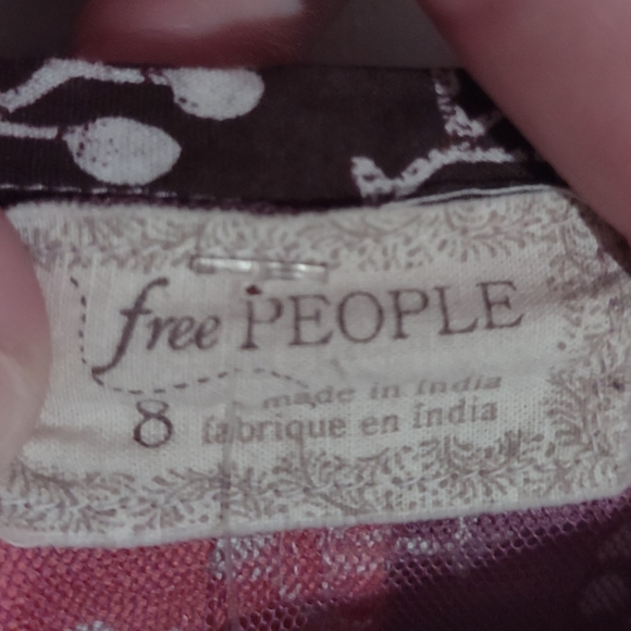 Free People BOHO Pink Purple Multi-Color Floral Beaded Dress 8 - Picture 14 of 14